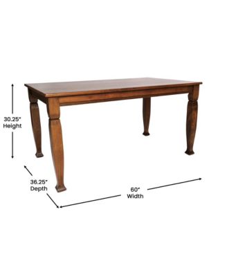 Finnley Wooden Dining Table With Sculpted Legs