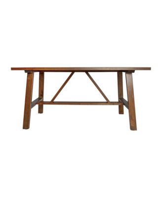 1 PC Solid Wood Rustic  Mabel Farmhouse Trestle Coffee Table, Accent Table
