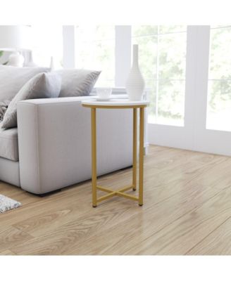 Fairdale End Table With Round Cross Brace Frame