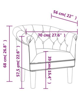 Tub Chair Gold Faux Leather