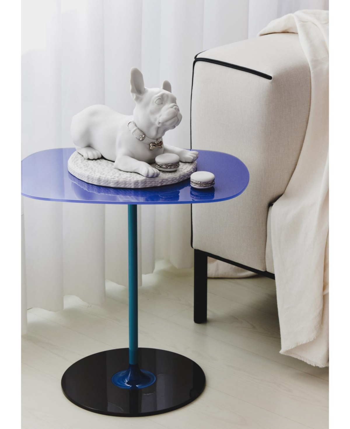 Lladrò French Bulldog With Macarons Sculpture. Re-deco In Multi