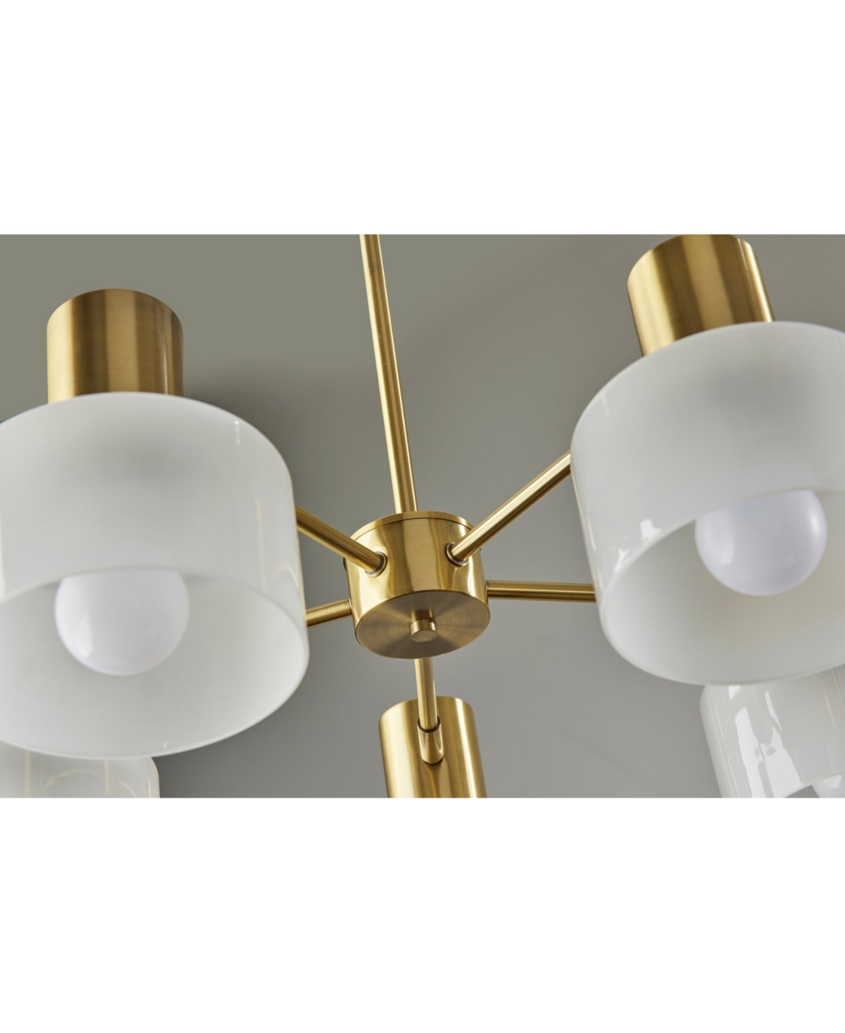 Adesso 28.75" Rhodes Chandelier In Antique-like Brass