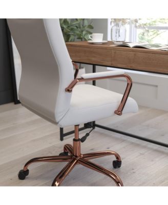 Milano Contemporary Mid-Back Home Office Chair With Padded Arms