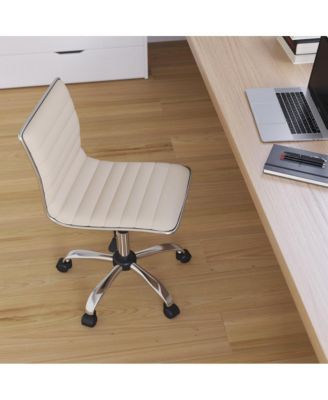 Amelie Home Office Chair Ergonomic Executive Ribbed Low Back Armless Computer Desk Chair - Base, Frame & Border