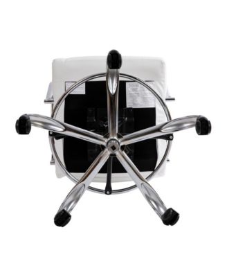 Tevia Mid-Back Drafting Chair With Adjustable Foot Ring Upholstered Swivel Chair With Chrome Base