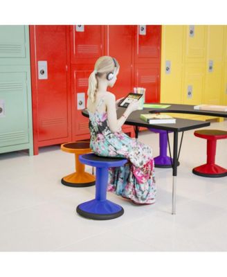 Saylor Height Adjustable Active Motion Stool For Kids With Weighted Rubber Non-Slip Bottom