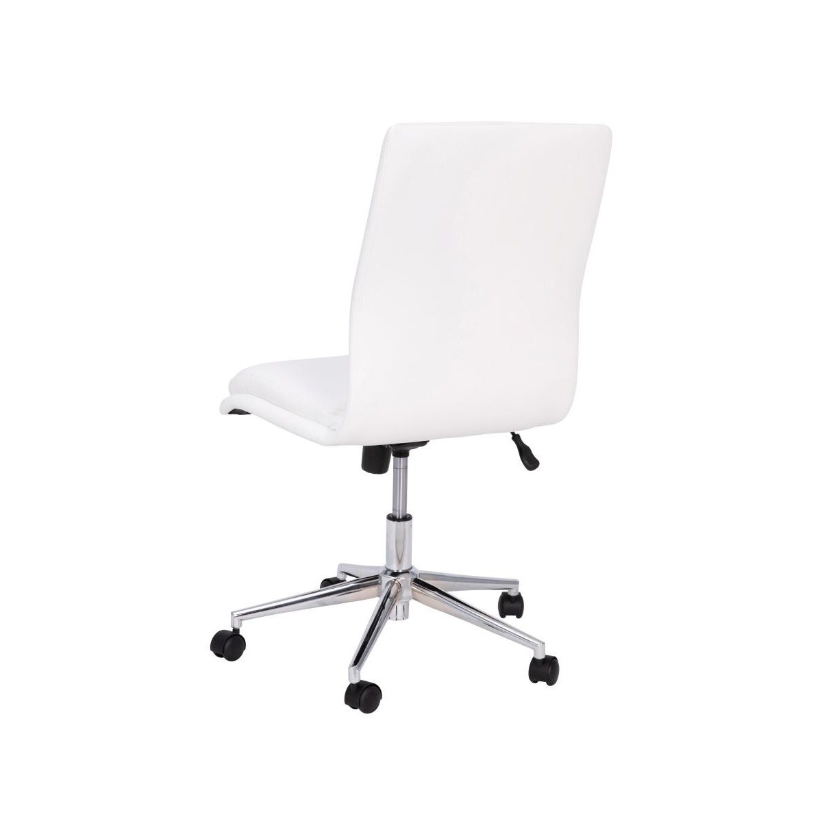 Merrick Lane Artemis Mid-Back Armless Home Office Chair With Height Adjustable Swivel Seat And Five Star Chrome Base