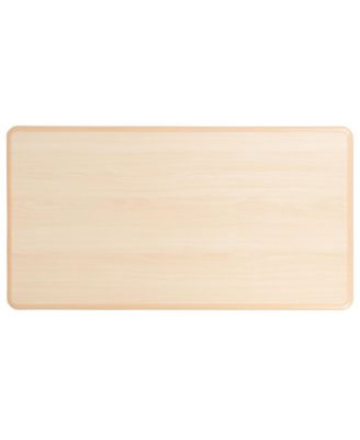 23.625"W X 47.25"L Rectangular Plastic Height Adjustable Activity Table Set With 6 Chairs