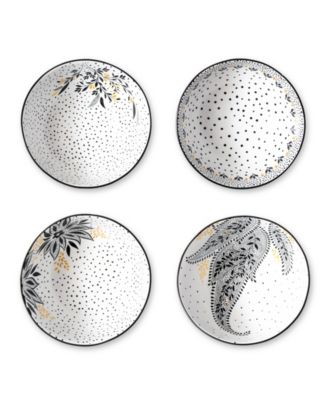 Sara Miller Artisanne Noir Cereal Bowls, Set of 4