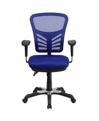 Mid-Back Mesh Triple Paddle Swivel Ergonomic Office Chair With Adjustable Arms