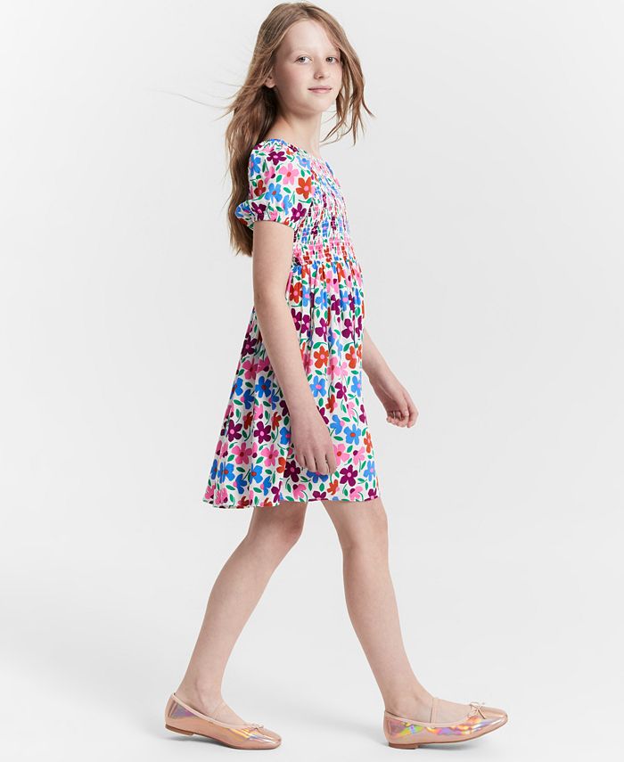 Epic Threads Girls Floral-Print Smocked Dress, Created for Macy's - Macy's