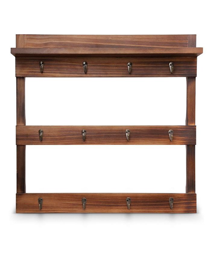 Rustic Ug Rack Wall Ounted With Shelf - 12 Coffee Cup Hangers Built In Shelf For Coffee Sugar More Wooden Coffee Mug Display And Organizer Distressed Coffee Rack Whitewashed P 36533465 - View #10