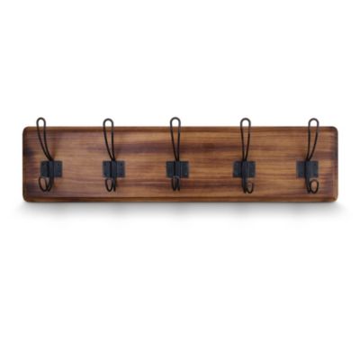 Rustic Coat Rack With Hooks -Wall Mount Coat Rack - Solid Pine Wood Entryway Hanger - Farmhouse Coat Rack For Kitchen, Bedroom