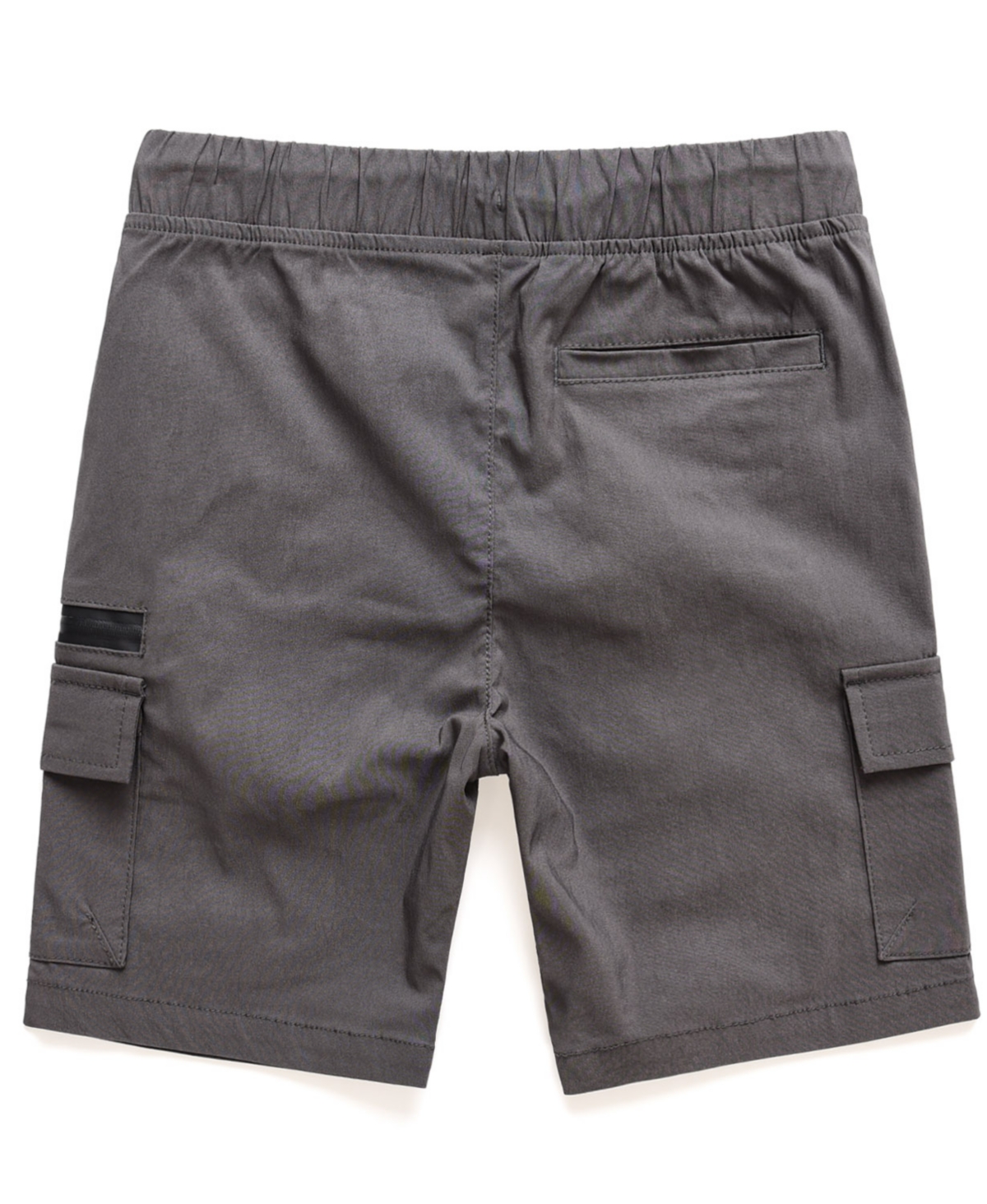 Shop Ring Of Fire Big Boys Harlow Stretch Tech Fabric Pull-on Cargo Shorts With Moto Detailing In Charcoal