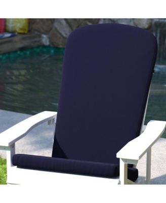 Riviera Set Of 2 Indoor/Outdoor High Back Adirondack Chair Cushions With Elastic Strap And Water Resistant Covers