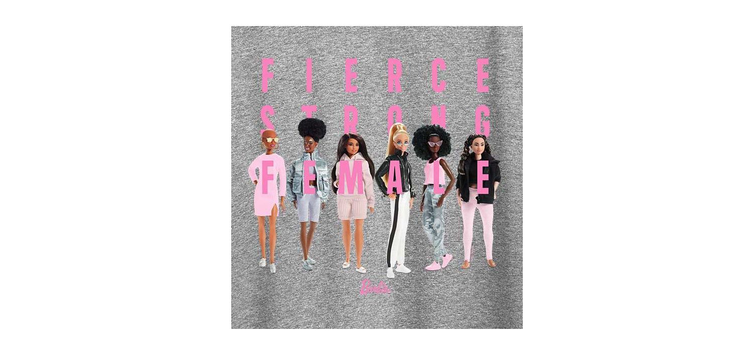 Trendy Plus Size Fierce, Strong Barbie Graphic T-Shirt