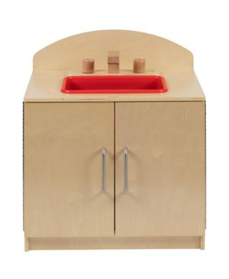 Children's Wooden Kitchen Sink With Turnable Knobs For Commercial Or Home Use
