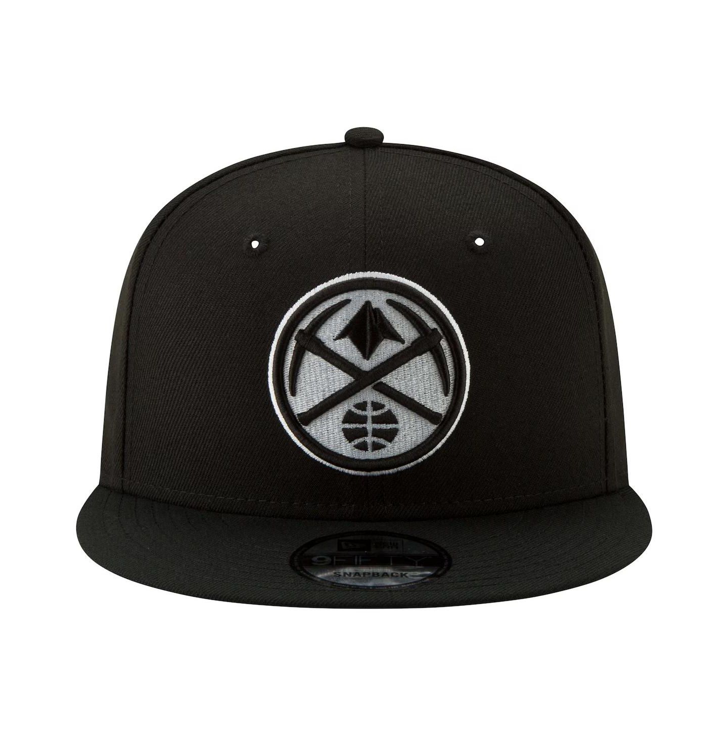 Мужская кепка New Era Denver Nuggets Black White 9fifty Snapback Hat — фото 3