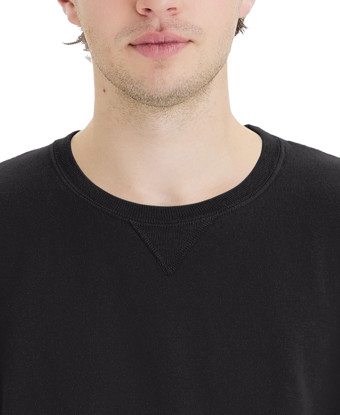 Толстовки Hanes Unisex Garment Dyed Fleece, цвет: Чёрный — фото 3