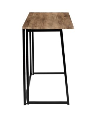 Oakdale Folding Computer Desk With Wood Grain Finish Top And Folding Metal Legs