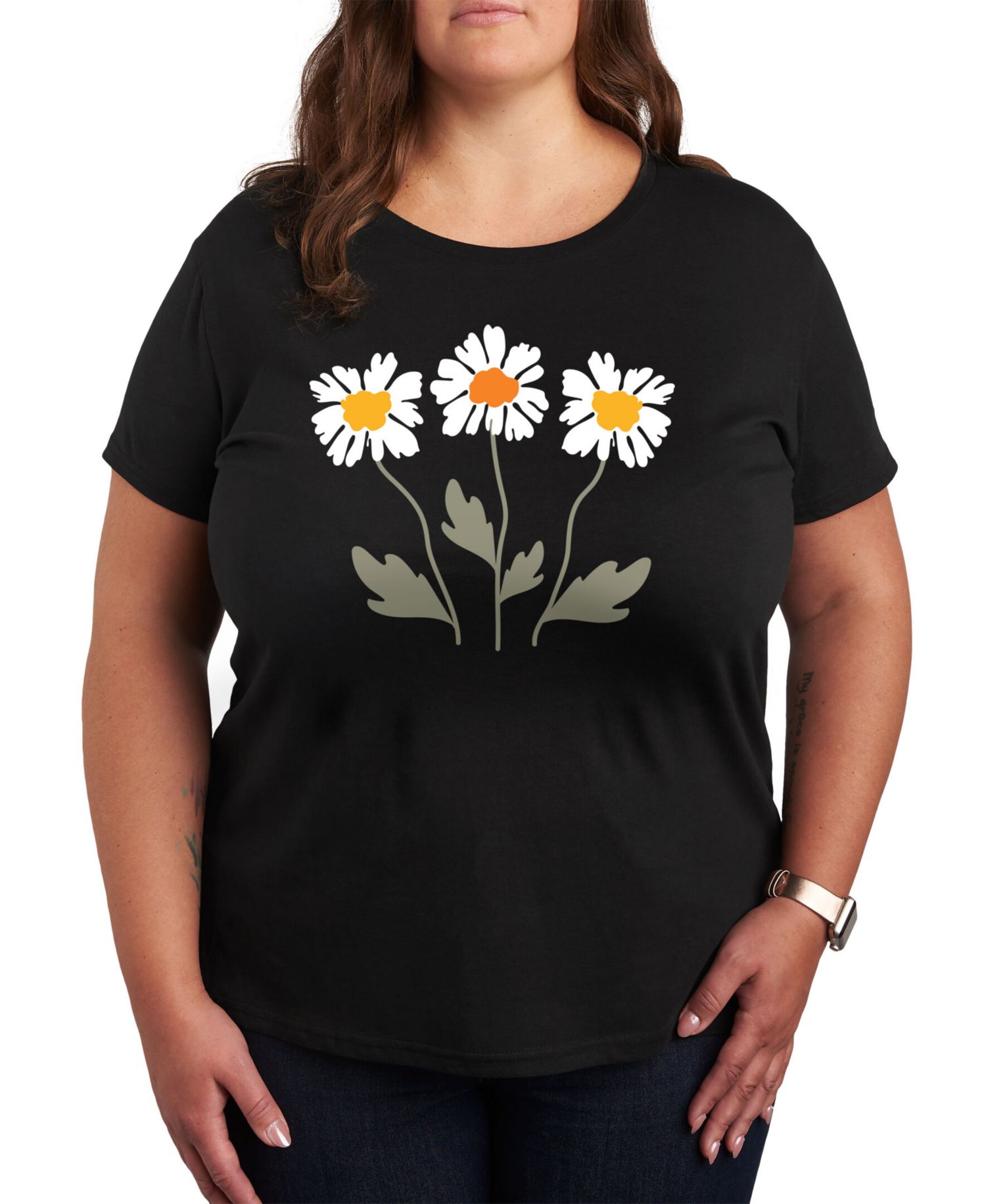 Trendy Plus Size Daisy Graphic T-Shirt
