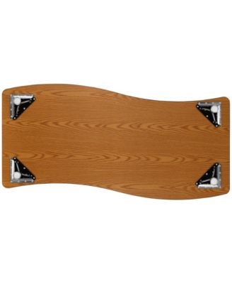 26"W X 60"L Rectangle Wave Flexible Collaborative Kids Adjustable Activity Table