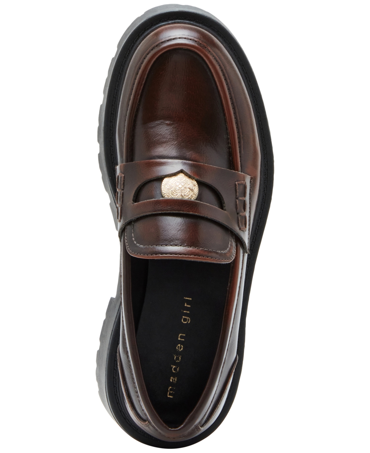 Madden Girl Calistaa Platform Lug Sole Penny Loafers