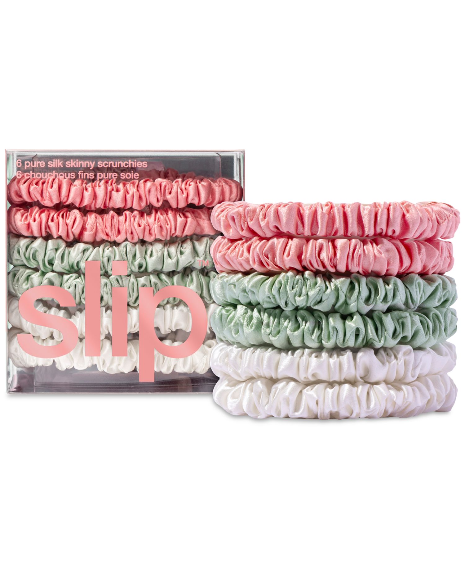 6-Pc. Pure Silk Skinny Scrunchies Set
