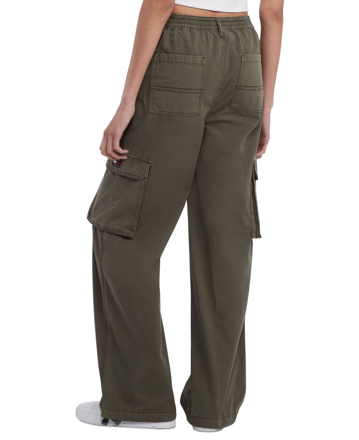 Tommy Jeans Women's Claire High Rise Utility Cotton Cargo Pants