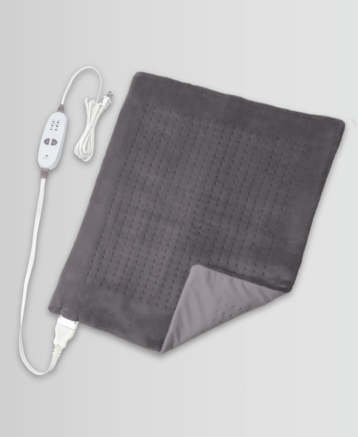 Shop Sharper Image Calming Heat Massaging Weighted Heating Pad Xxl In Gray