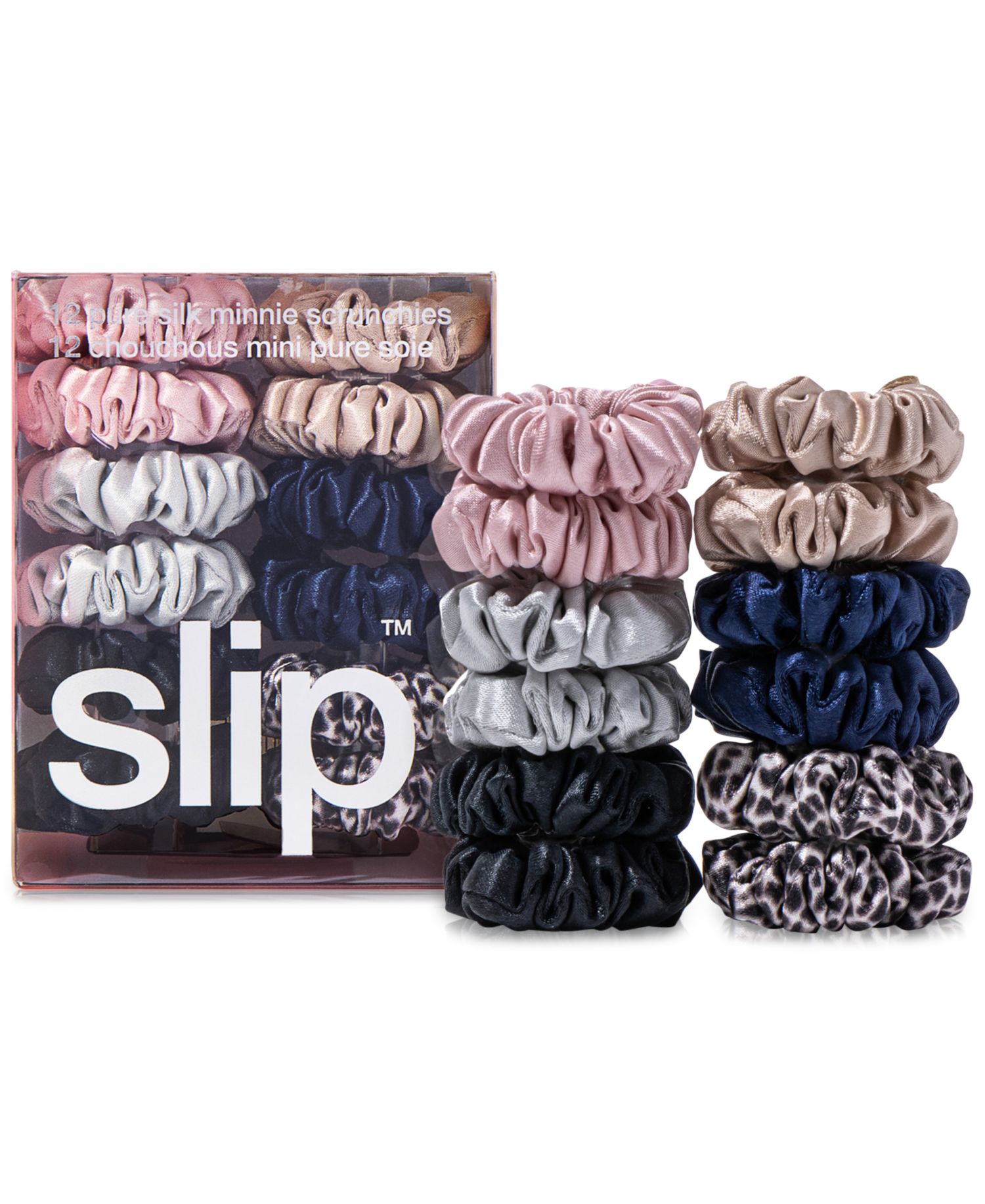 12-Pc. Pure Silk Minnie Scrunchies Classic Set