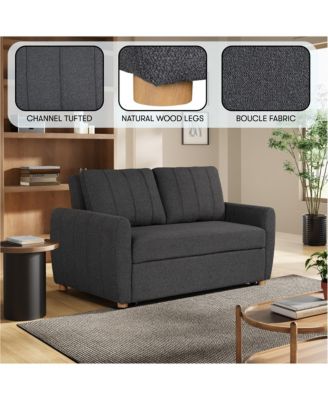 66.5"W Polyester Gentry Convertible Loveseat