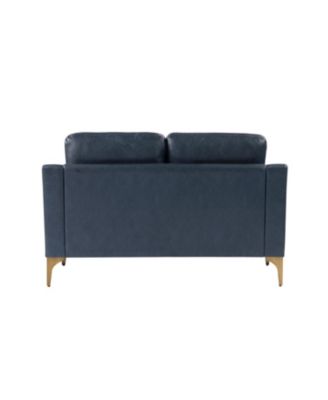 55.5"W Faux Leather Francis Loveseat