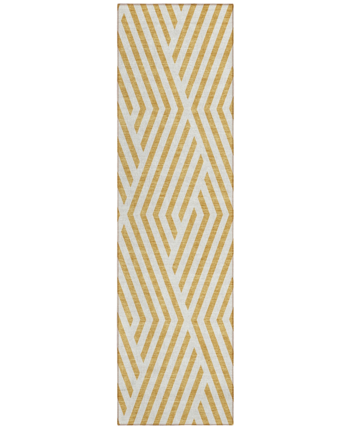 Addison Chantille Machine Washable Acn550 2'3x7'6 Runner Area Rug In Gold