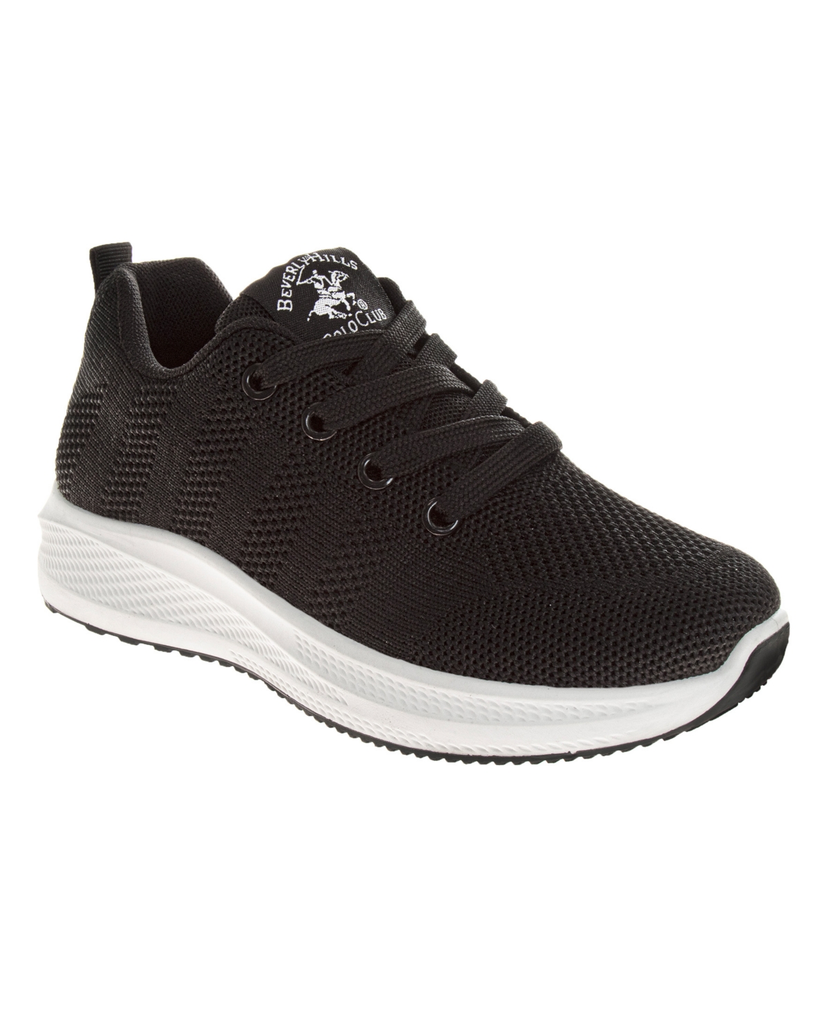 Shop Beverly Hills Polo Club Little And Big Boys Lace-up Fashion Sneakers In Black