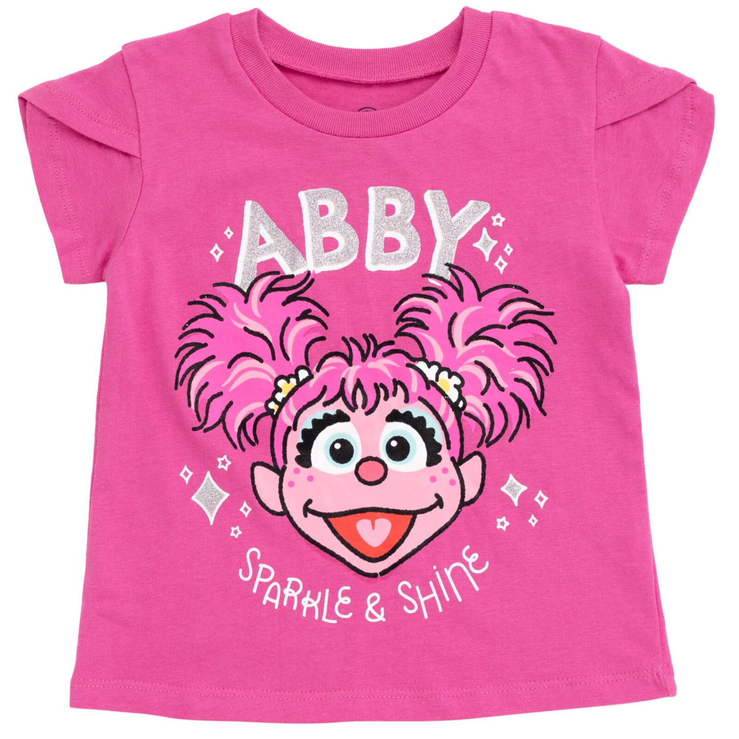Baby Girls Elmo Abby Cadabby T-Shirt Tulle Skirt and Scrunchie 3 Piece Outfit Set to