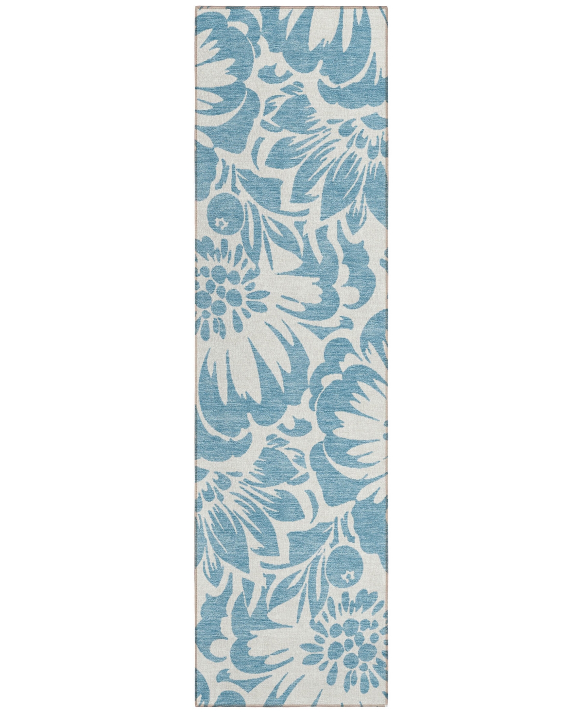 Addison Chantille Machine Washable Acn551 2'3x7'6 Runner Area Rug In Denim