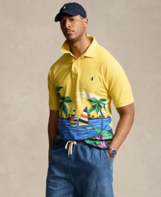 Big and tall yellow polo shirt best sale