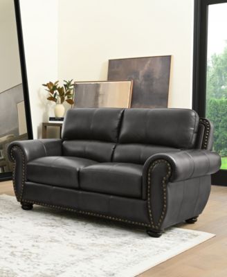 Arther 64" Leather Traditional Loveseat