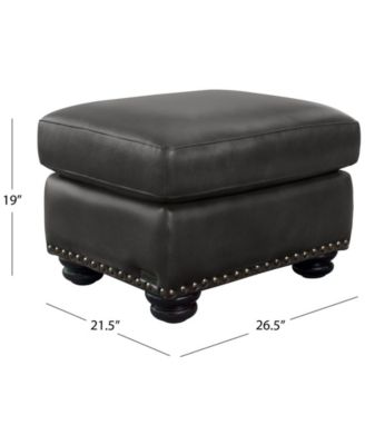 Arther 26" Leather Traditional Ottoman