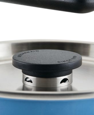 Enamel-on-Steel Induction Teakettle, 2 Quart