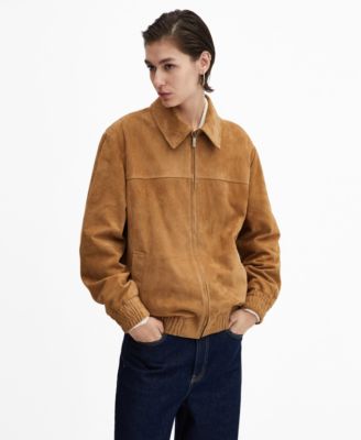 Women's Leather Bomber Jacket