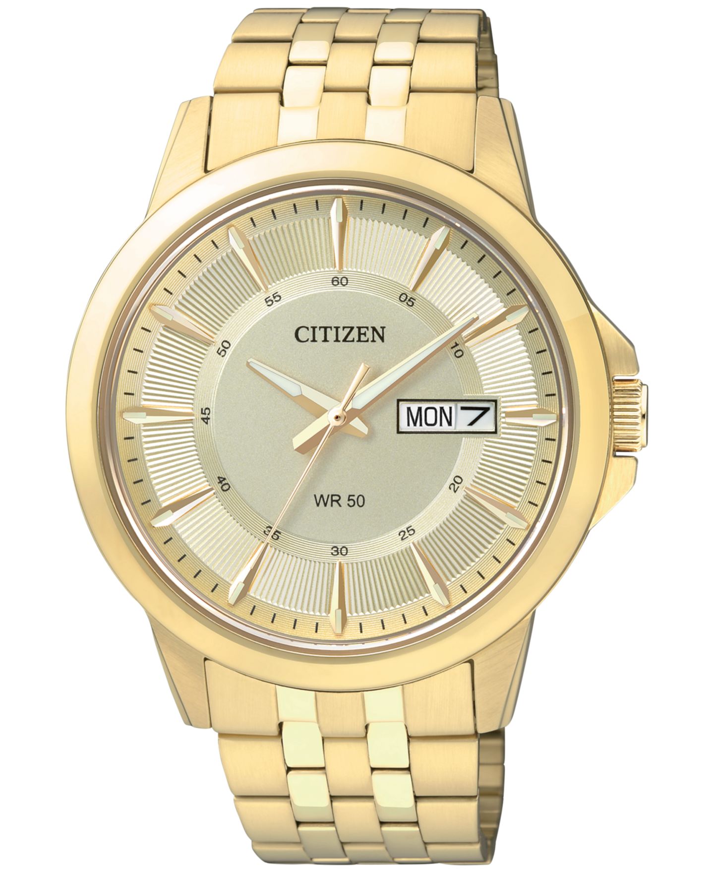 Мужские часы Citizen Gold-Tone Stainless Bracelet Watch 41mm BF2013-56P — фото 1