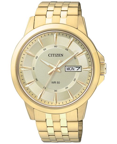 citizen gold watch and bracelet