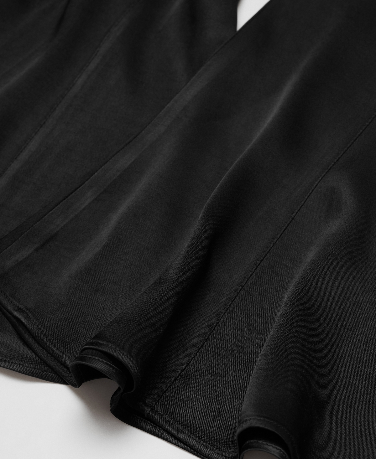 Shop Mango Women's Flared Satin Pants In Black