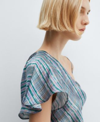 Women's Asymmetric Satin Blouse