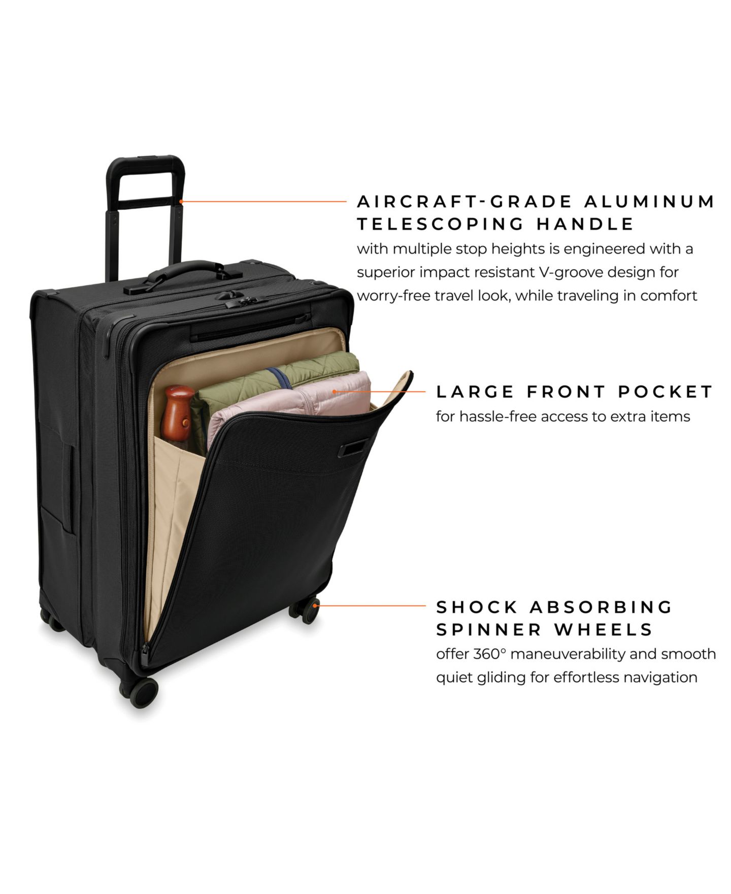 Чемодан Briggs & Riley Baseline Large Expandable Spinner, цвет: Чёрный — фото 5