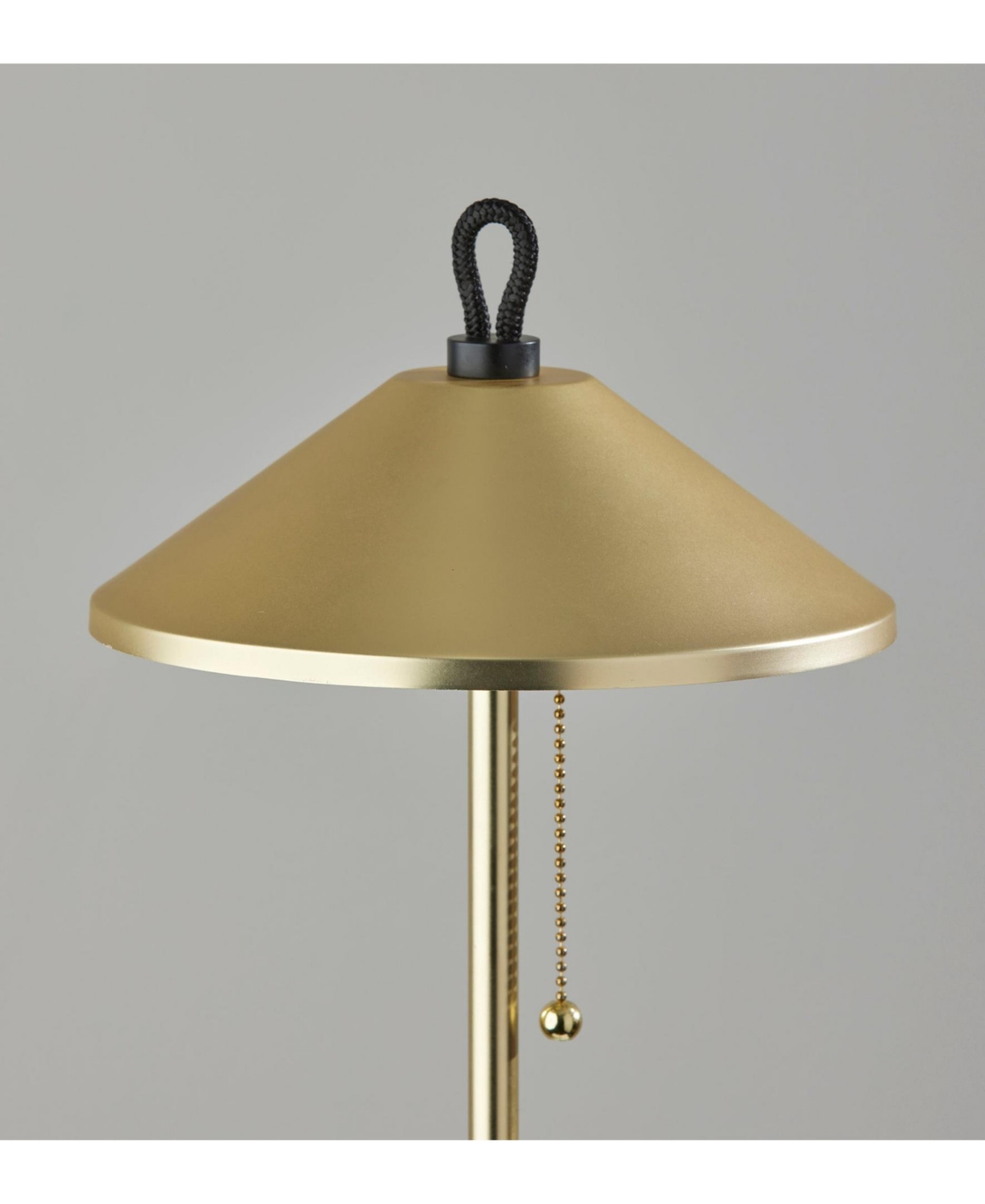 Adesso 54" Kaden Floor Lamp In Brass With Black Accent