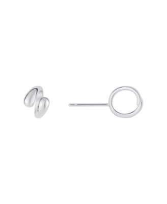 Silver Plated Ear bud Holder Earring