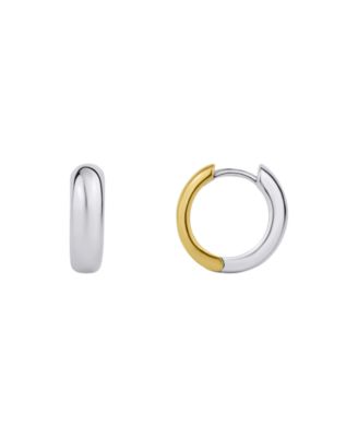 Two Tone Hinged Hoop Earring